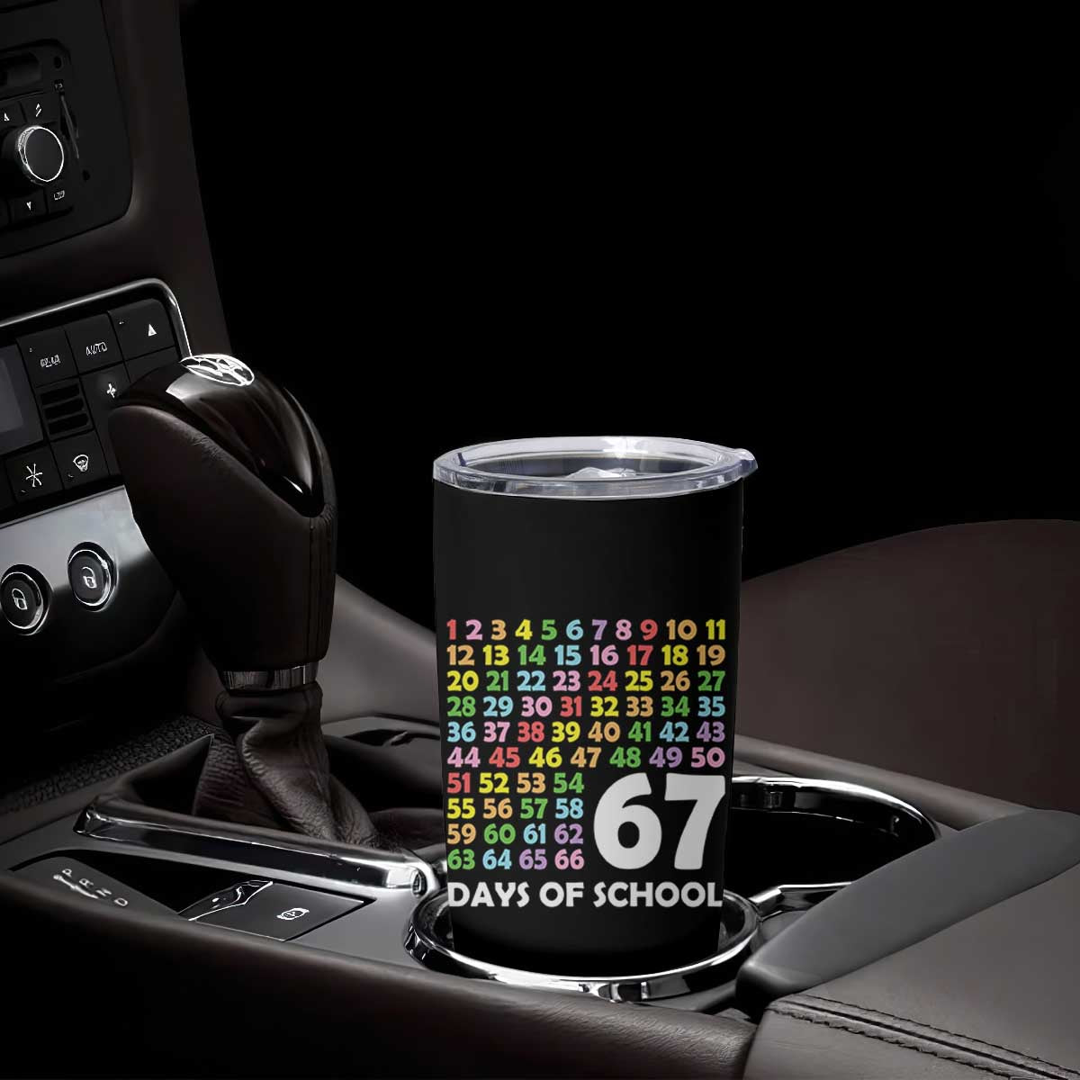 67 Days of School Tumbler Cup Colorful Countdown Grid Milestone Classroom Fun TS02 Print Your Wear