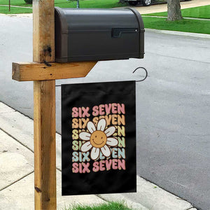 Six Seven Flower Power Garden Flag Viral 67 Meme with Retro Daisy TS02 Print Your Wear