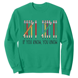 Funny 6 7 Pencil Humor Sweatshirt If You Know You Know Six Seven Joke TS02 Irish Green Print Your Wear