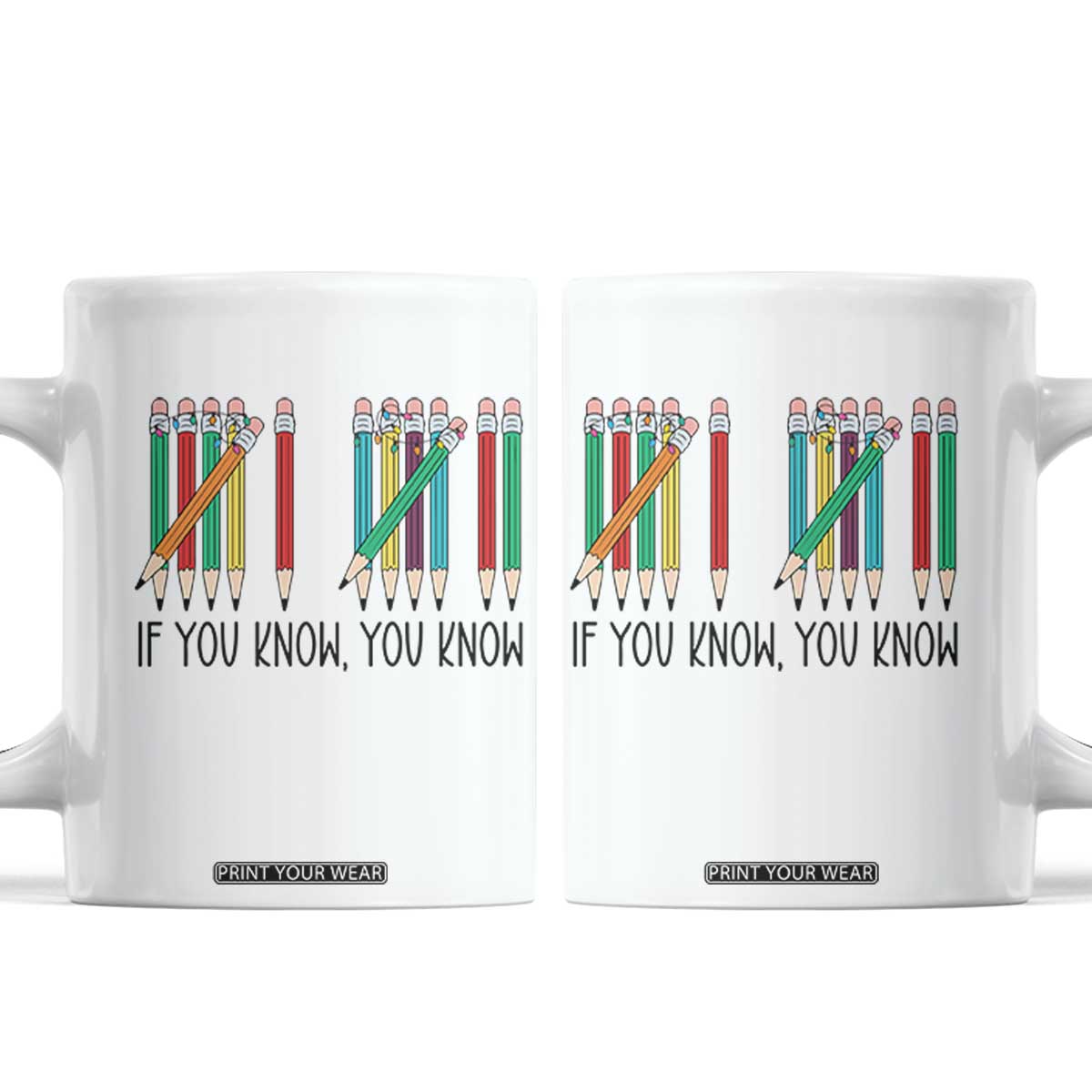 Funny 6 7 Pencil Humor Coffee Mug If You Know You Know Six Seven Joke TS02 White Print Your Wear