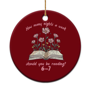 How Many Nights a Week Should You Be Reading 6 7 Ceramic Ornament Aesthetic Floral Book TS02 1pc Red Print Your Wear
