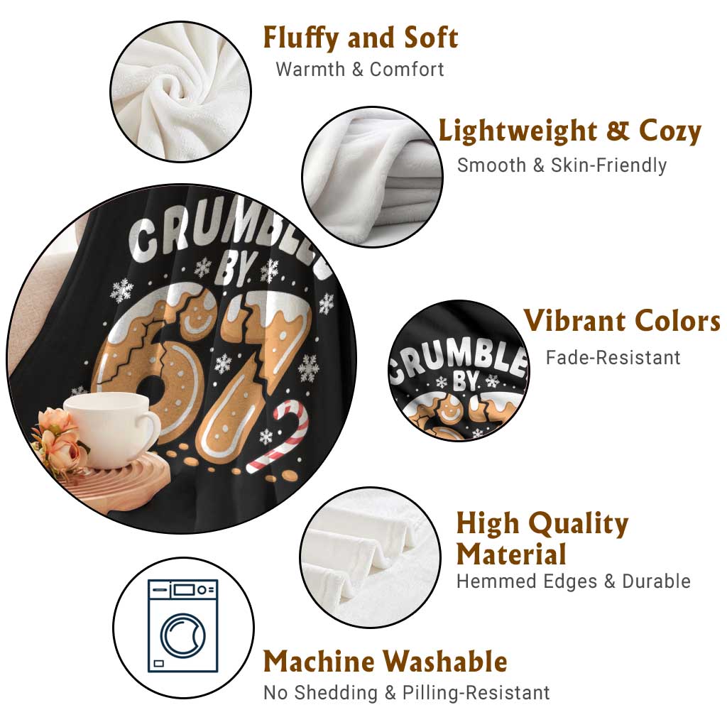 Crumbled by 67 Throw Blanket Funny Gingerbread Christmas Meme Cookie Chaos TS02 Print Your Wear