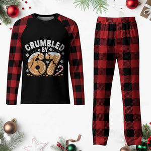 Crumbled by 67 Plaid Pajama Set Funny Gingerbread Christmas Meme Cookie Chaos TS02 Buffalo Plaid Print Your Wear