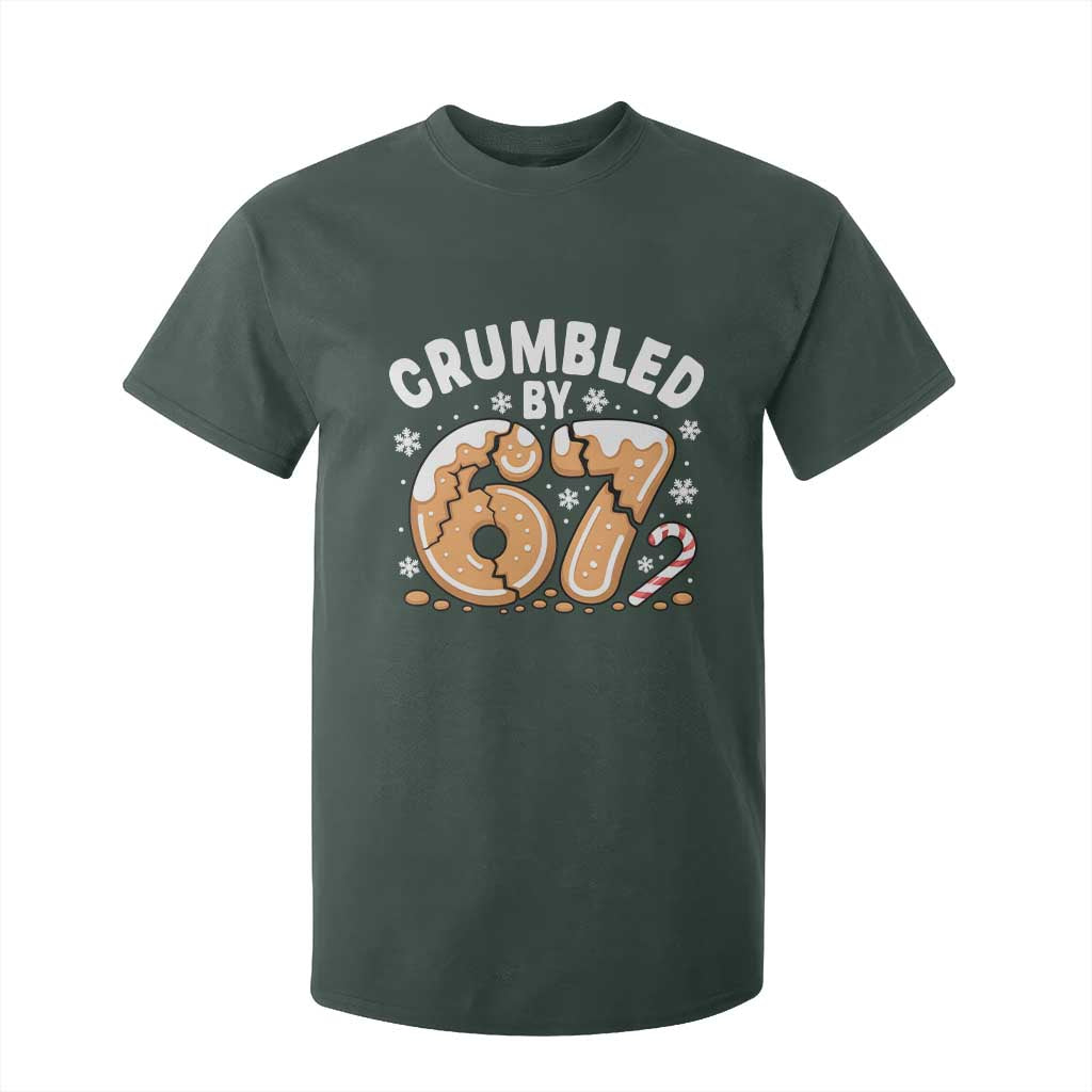 Crumbled by 67 T Shirt For Kid Funny Gingerbread Christmas Meme Cookie Chaos TS02 Dark Forest Green Print Your Wear