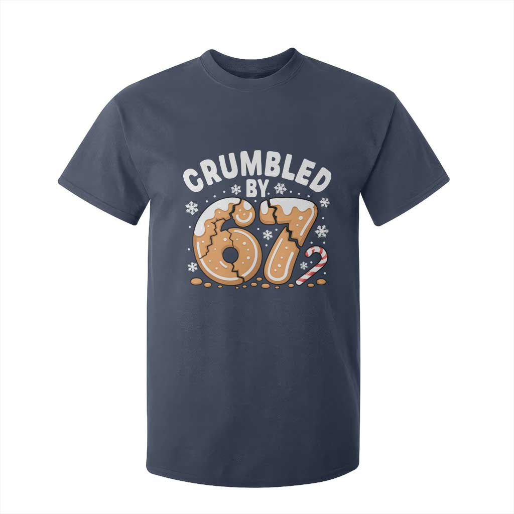 Crumbled by 67 T Shirt For Kid Funny Gingerbread Christmas Meme Cookie Chaos TS02 Navy Print Your Wear