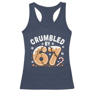 Crumbled by 67 Racerback Tank Top Funny Gingerbread Christmas Meme Cookie Chaos TS02 Navy Print Your Wear