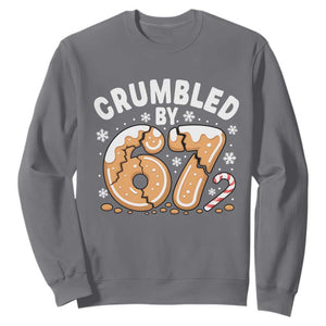 Crumbled by 67 Sweatshirt Funny Gingerbread Christmas Meme Cookie Chaos TS02 Charcoal Print Your Wear