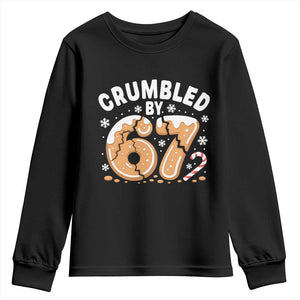 Crumbled by 67 Youth Sweatshirt Funny Gingerbread Christmas Meme Cookie Chaos TS02 Black Print Your Wear