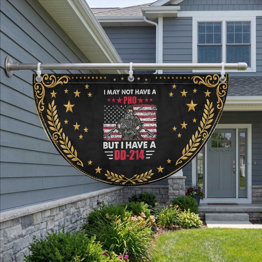 American Veteran Patriotic Fan Flag I May Not Have A PhD But Have A DD-214 US Bald Eagle TS02 2pcs pack Vintage Black Print Your Wear