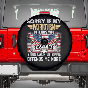 American Patriotic Spare Tire Cover Funny Sorry If My Patriotism Offends You Veterans Patriotism TS02 Black Print Your Wear