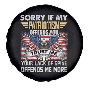 American Patriotic Spare Tire Cover Funny Sorry If My Patriotism Offends You Veterans Patriotism TS02 Print Your Wear