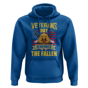 Veterans Day Hoodie Remember The Fallen US Flag Eagle Honor Heroes TS02 Royal Blue Print Your Wear