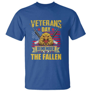 Veterans Day T Shirt Remember The Fallen US Flag Eagle Honor Heroes TS02 Royal Blue Print Your Wear