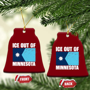 Ice Out Of Minnesota Ceramic Ornament State Flag Minneapolis Justice and Resistance TS02 Print Your Wear