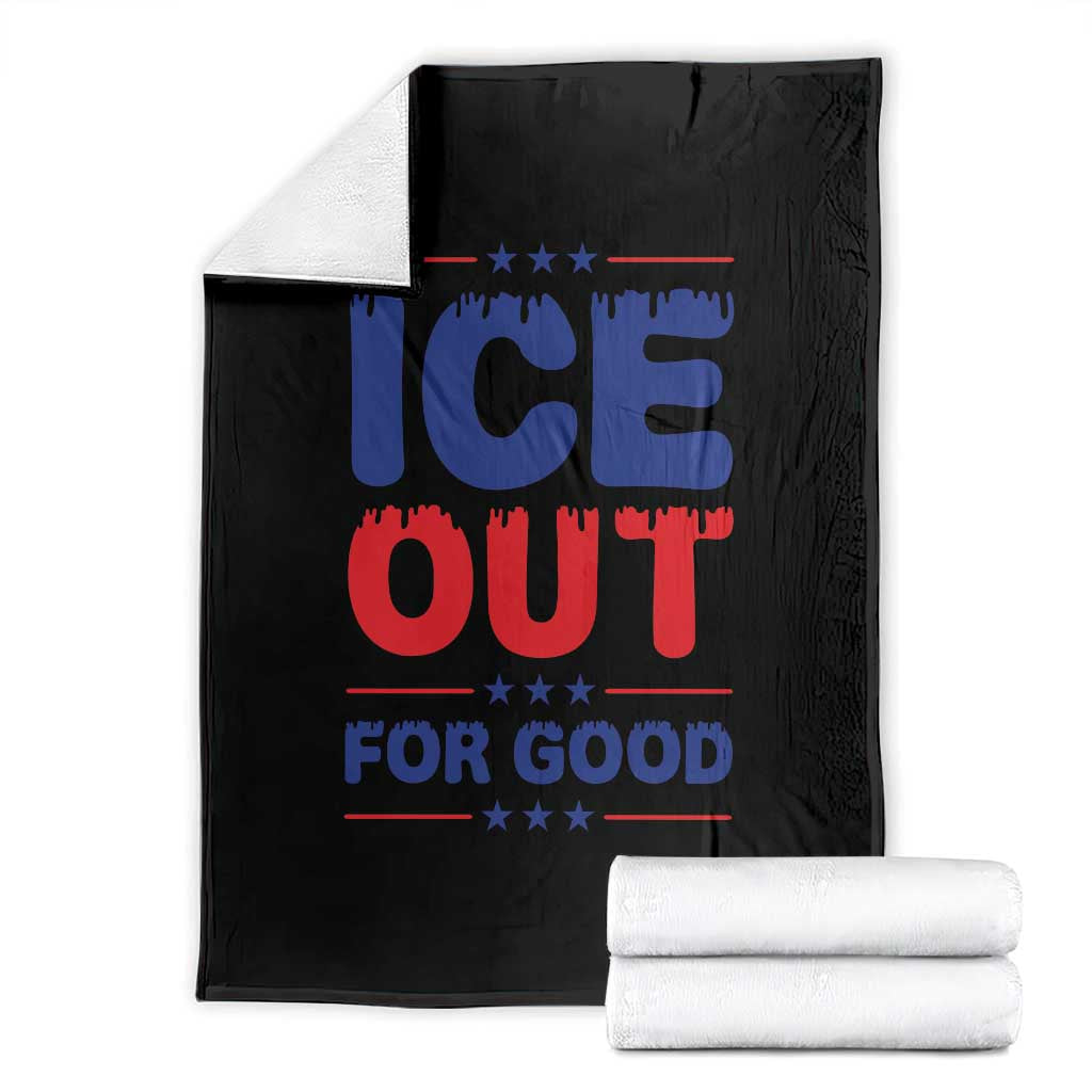 Ice Out For Good Protest Throw Blanket Justice Against Ice Political Resistance TS02 Black Print Your Wear