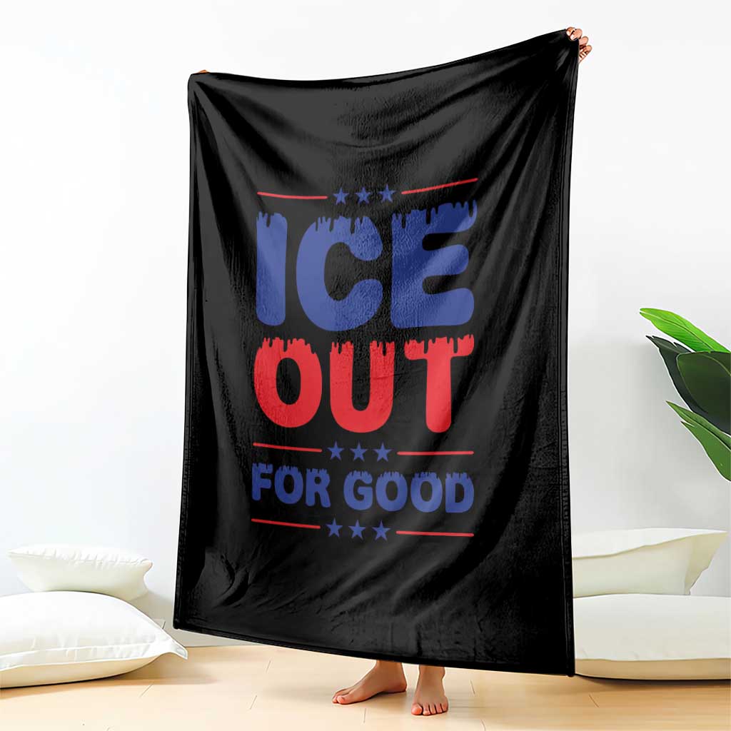 Ice Out For Good Protest Throw Blanket Justice Against Ice Political Resistance TS02 Print Your Wear