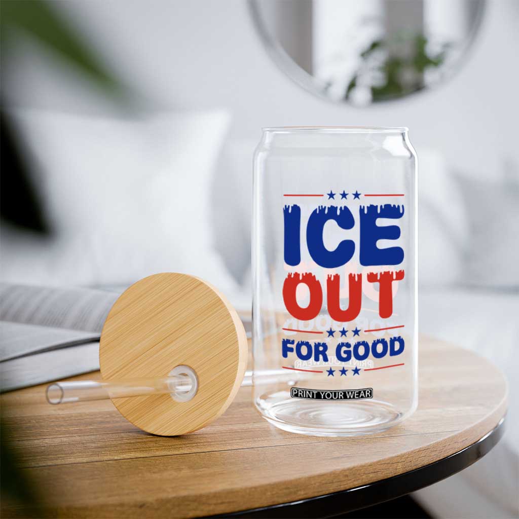 Ice Out For Good Protest Glass Can Justice Against Ice Political Resistance TS02 Print Your Wear