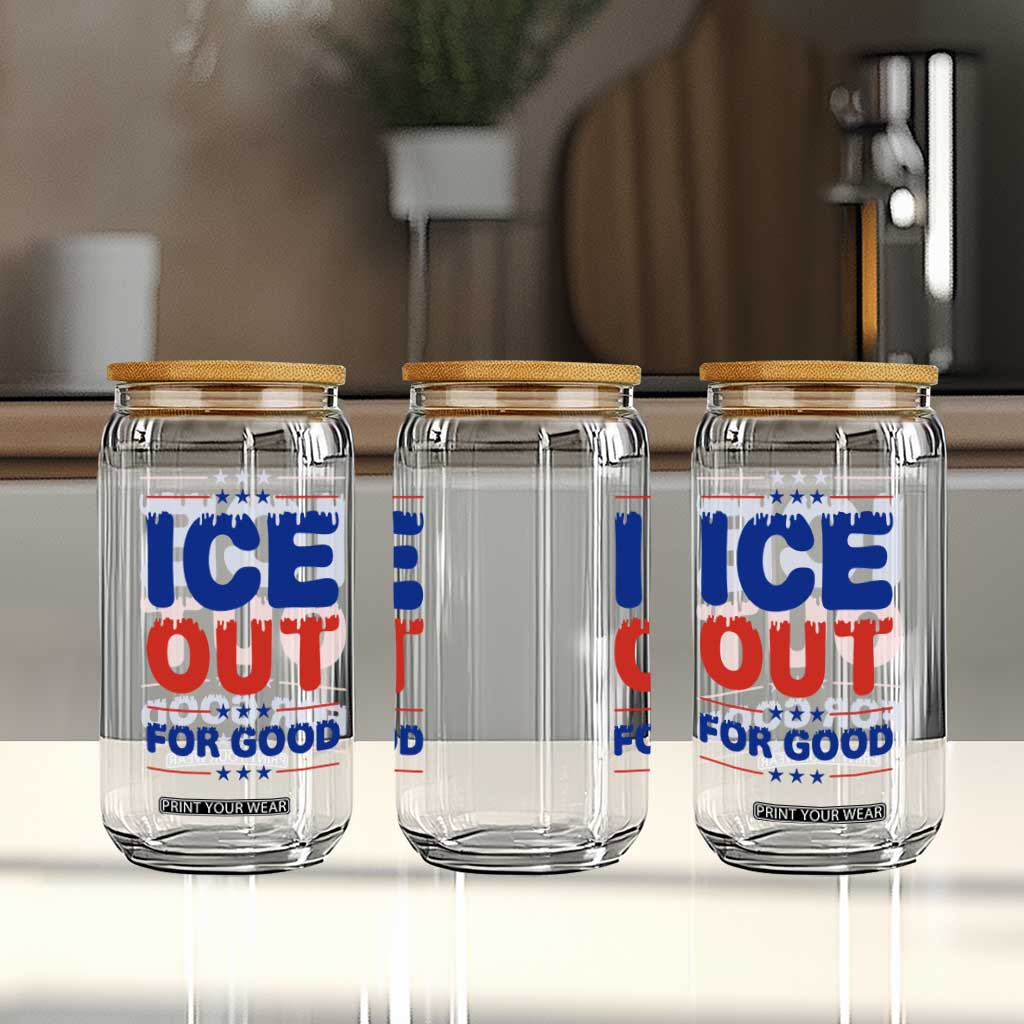 Ice Out For Good Protest Glass Can Justice Against Ice Political Resistance TS02 Print Your Wear