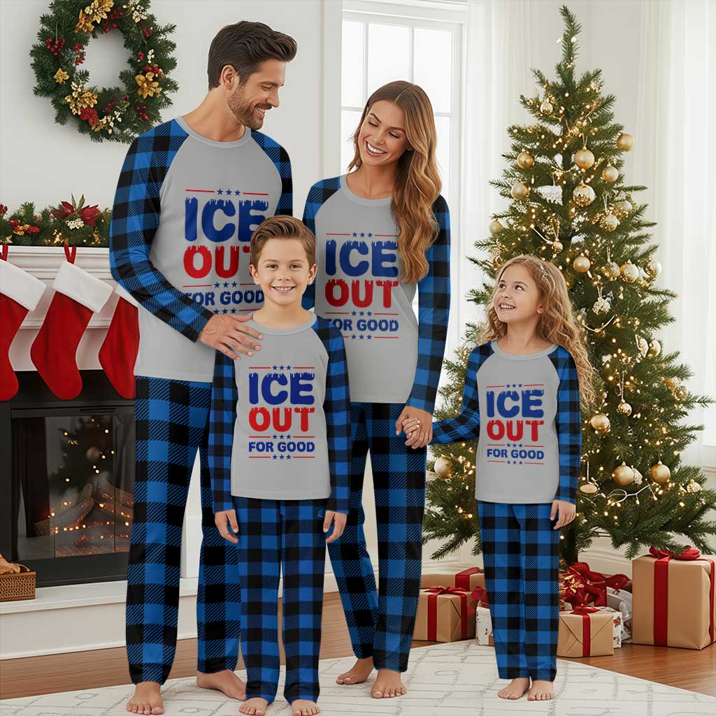 Ice Out For Good Protest Plaid Pajama Set Justice Against Ice Political Resistance TS02 Blue Plaid Print Your Wear