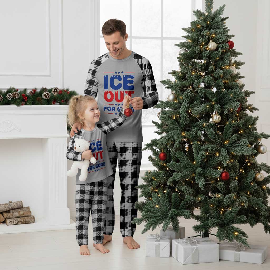 Ice Out For Good Protest Plaid Pajama Set Justice Against Ice Political Resistance TS02 White Plaid Print Your Wear