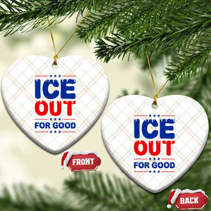 Ice Out For Good Protest Ceramic Ornament Justice Against Ice Political Resistance TS02 Print Your Wear