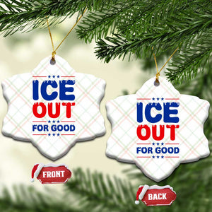 Ice Out For Good Protest Ceramic Ornament Justice Against Ice Political Resistance TS02 Print Your Wear