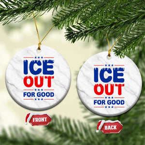 Ice Out For Good Protest Ceramic Ornament Justice Against Ice Political Resistance TS02 1pc White Marble Print Your Wear