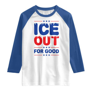 Ice Out For Good Protest Raglan Shirt Justice Against Ice Political Resistance TS02 White Royal Print Your Wear