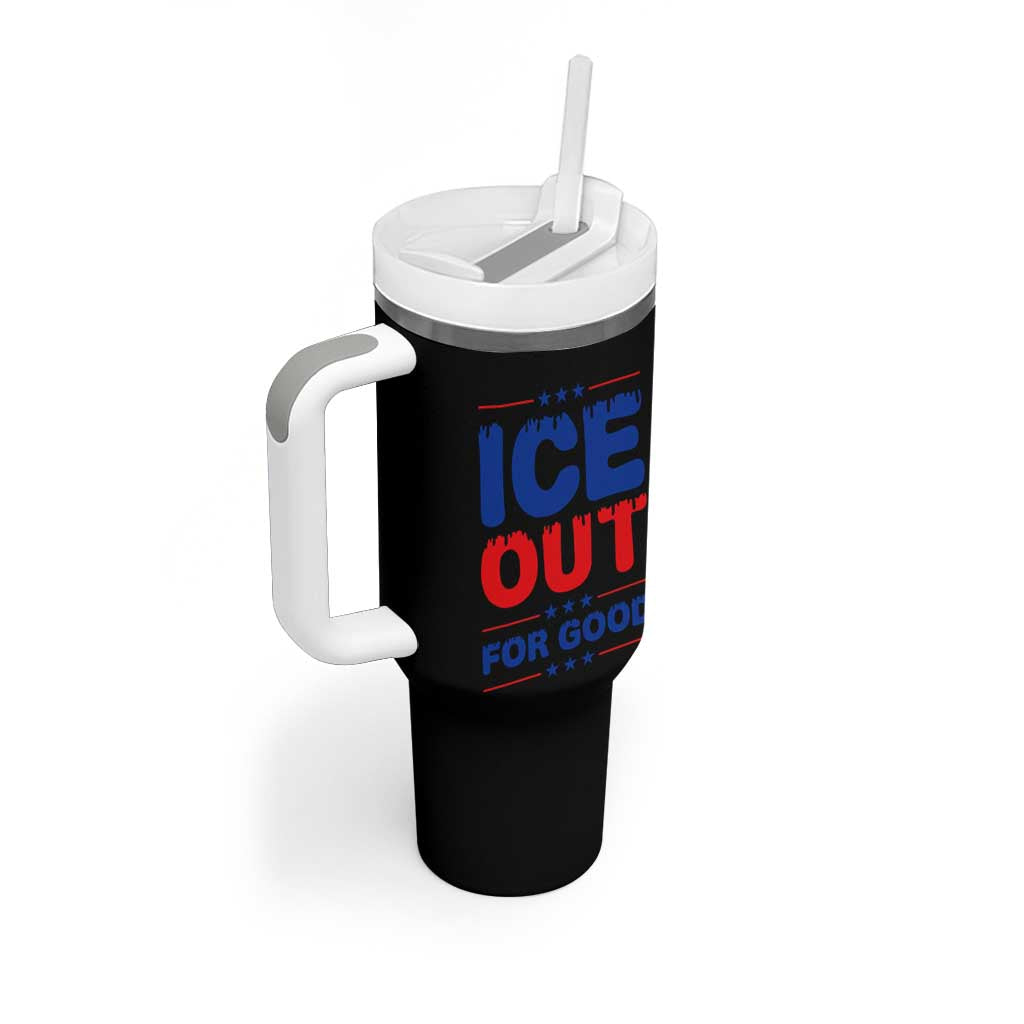 Ice Out For Good Protest Tumbler With Handle Justice Against Ice Political Resistance TS02 Print Your Wear