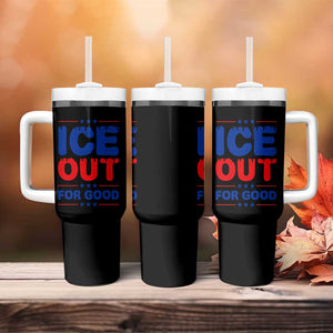 Ice Out For Good Protest Tumbler With Handle Justice Against Ice Political Resistance TS02 Print Your Wear
