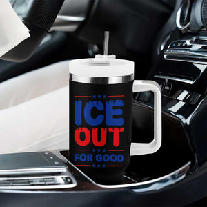 Ice Out For Good Protest Tumbler With Handle Justice Against Ice Political Resistance TS02 Print Your Wear