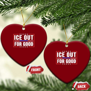 Ice Out For Good Patriotic Protest Ceramic Ornament Justice Resistance Red White and Blue TS02 Print Your Wear