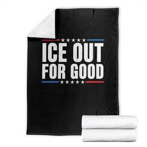 Ice Out For Good Patriotic Protest Throw Blanket Justice Political Resistance TS02 Black Print Your Wear