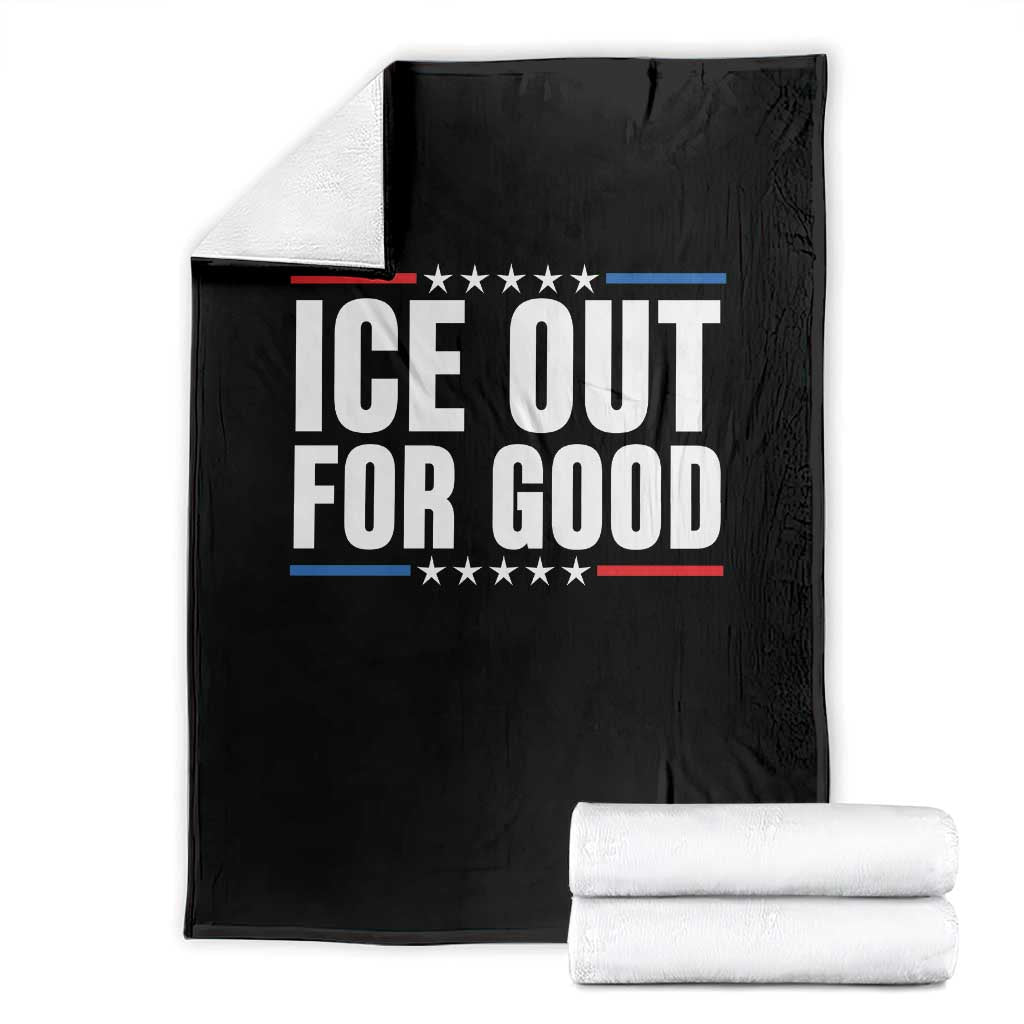 Ice Out For Good Patriotic Protest Throw Blanket Justice Political Resistance TS02 Black Print Your Wear