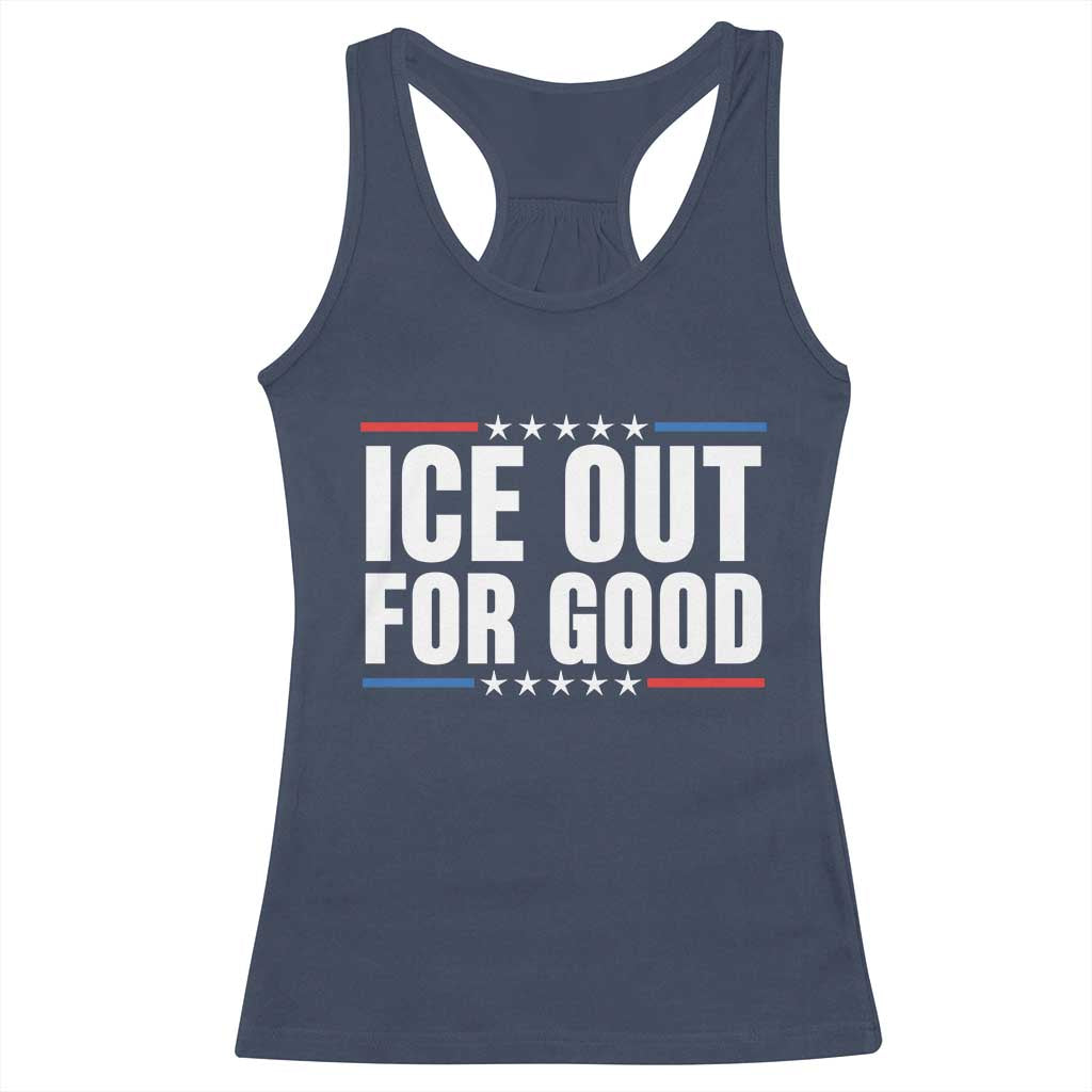 Ice Out For Good Patriotic Protest Racerback Tank Top Justice Political Resistance TS02 Navy Print Your Wear