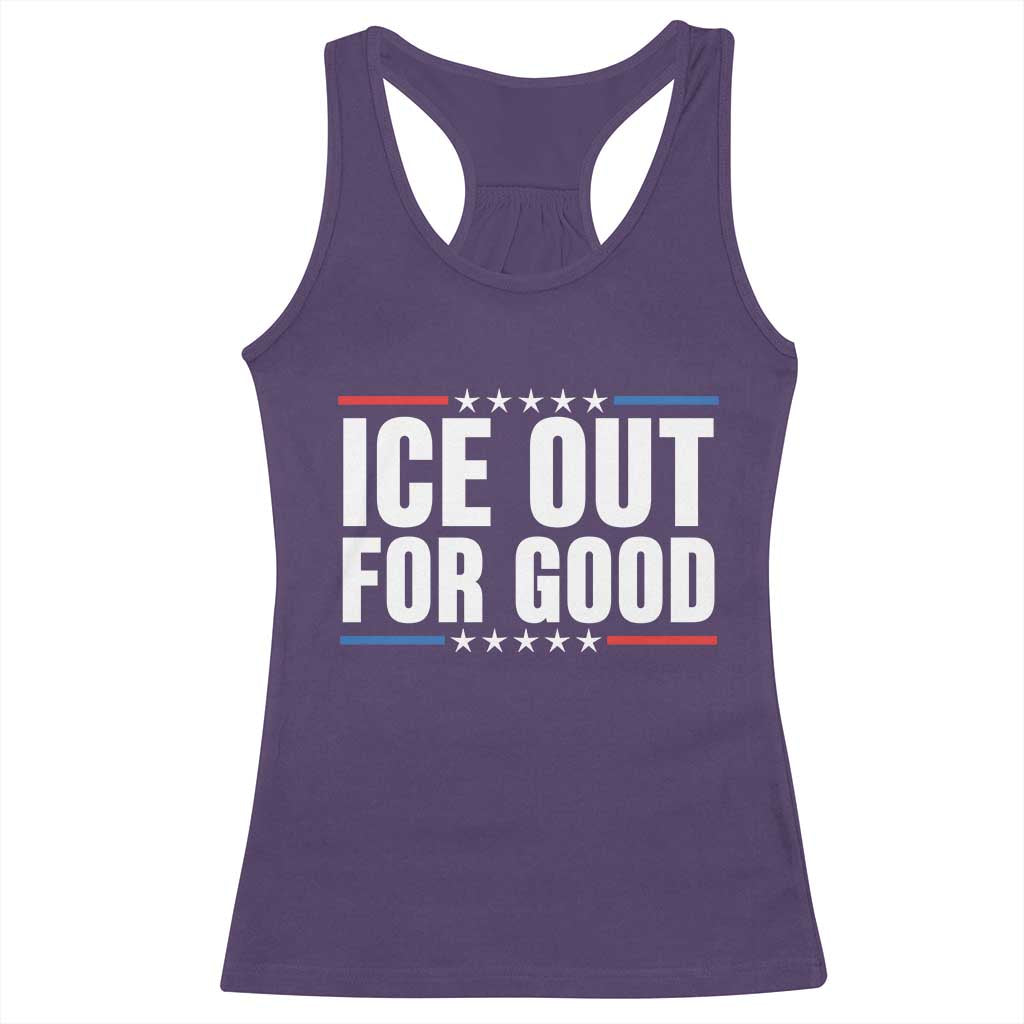 Ice Out For Good Patriotic Protest Racerback Tank Top Justice Political Resistance TS02 Purple Print Your Wear