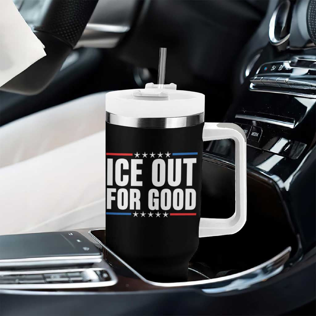 Ice Out For Good Patriotic Protest Tumbler With Handle Justice Political Resistance TS02 Print Your Wear