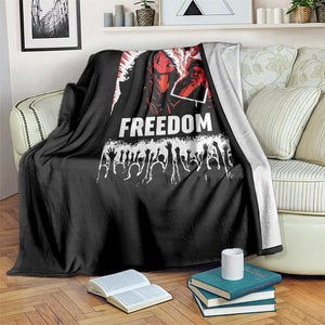 Freedom Iran Women Revolution 2026 Throw Blanket Lighting Cigarette with Burning Portrait Graphic TS02 Print Your Wear