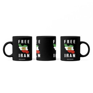 Free Iran Revolution 2026 Coffee Mug Sun and Lion Flag Iranian Freedom Justice TS02 Print Your Wear