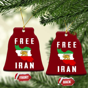 Free Iran Revolution 2026 Ceramic Ornament Sun and Lion Flag Iranian Freedom Justice TS02 Print Your Wear