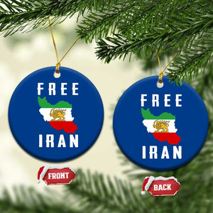 Free Iran Revolution 2026 Ceramic Ornament Sun and Lion Flag Iranian Freedom Justice TS02 1pc Blue Print Your Wear