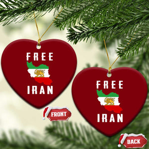 Free Iran Revolution 2026 Ceramic Ornament Sun and Lion Flag Iranian Freedom Justice TS02 Print Your Wear