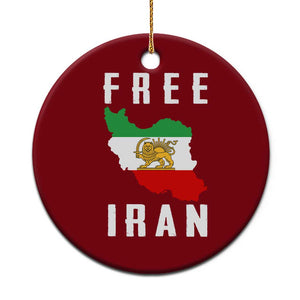 Free Iran Revolution 2026 Ceramic Ornament Sun and Lion Flag Iranian Freedom Justice TS02 1pc Red Print Your Wear