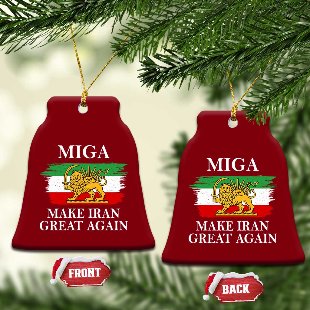 Make Iran Great Again Patriotic MIGA Ceramic Ornament Lion and Sun Flag Iranian Revolution TS02 Print Your Wear