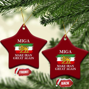 Make Iran Great Again Patriotic MIGA Ceramic Ornament Lion and Sun Flag Iranian Revolution TS02 Print Your Wear