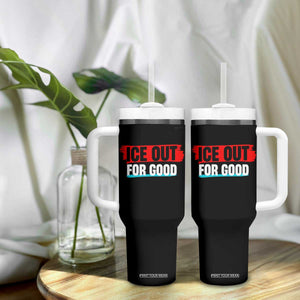 Ice Out For Good Tumbler With Handle Subtle Against Ice Protest Political Resistance TS02 Print Your Wear
