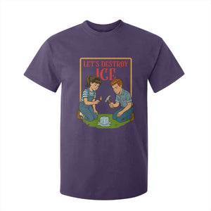 Let’s Destroy ICE T Shirt For Kid Retro Parody Protest with Satirical Childhood Graphic TS02 Purple Print Your Wear