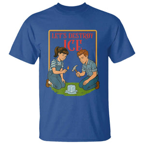 Let’s Destroy ICE T Shirt Retro Parody Protest with Satirical Childhood Graphic TS02 Royal Blue Print Your Wear