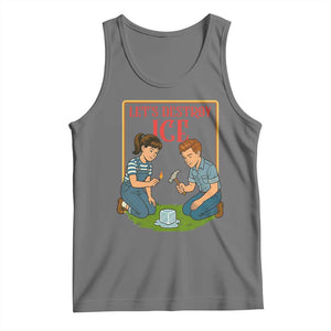 Let’s Destroy ICE Tank Top Retro Parody Protest with Satirical Childhood Graphic TS02 Black Heather Print Your Wear