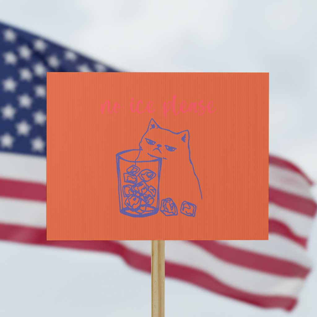 No Ice Please Funny Cat Meme Protest Sign Subtle Against Ice Protest Political Resistance TS02 Horizontal 18